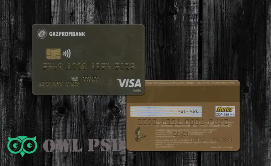 Russia Gazprombank Credit Card Template