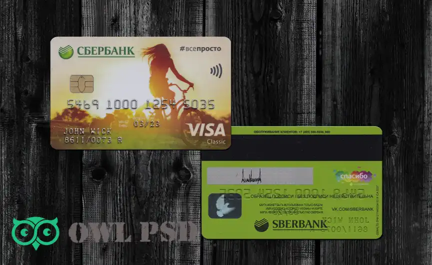 Russia Sberbank Credit Card Template V3