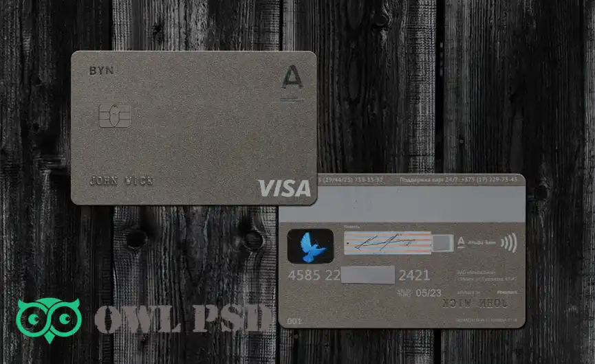 Russia Alfa Bank Credit Card Template