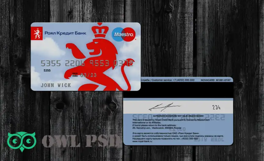Russia Royal Bank Credit Card Template V2