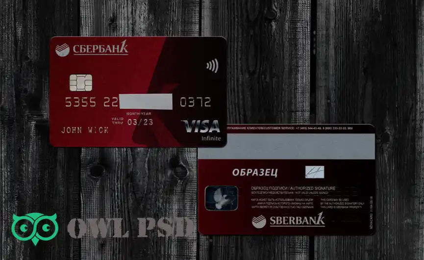 Russia Sberbank Credit Card Template V6