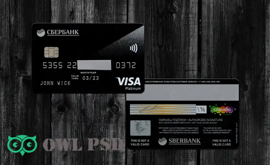 Russia Sberbank Credit Card Template V7