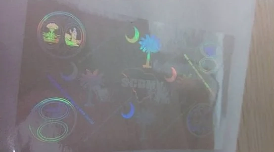 South Carolina Hologram Overlay Stickers