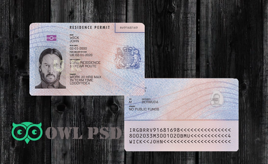 United Kingdom Residence Permit Template 2021