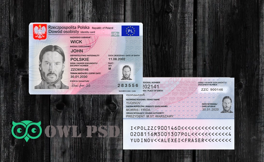 Poland ID Card Vector 2021