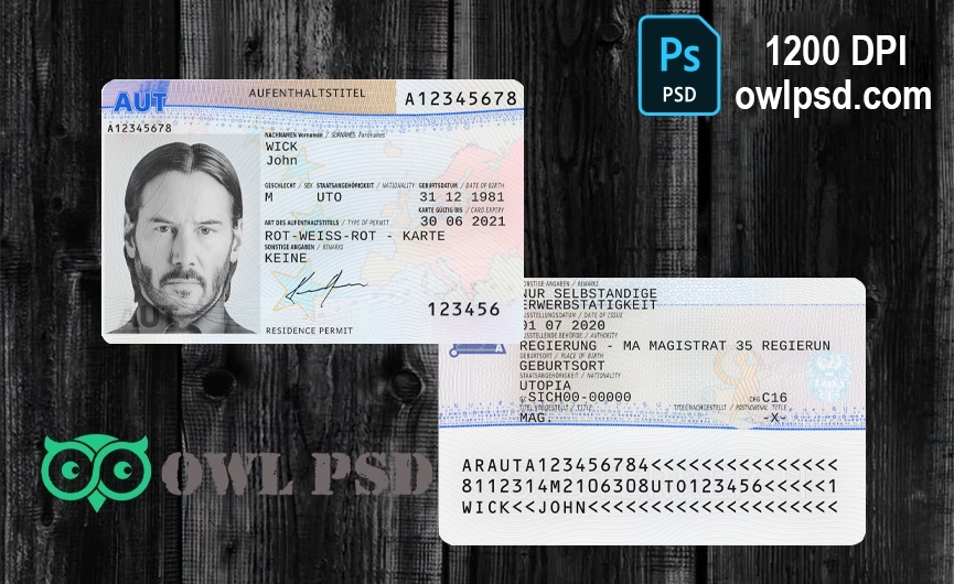 Austria Residence Permit Template 2020