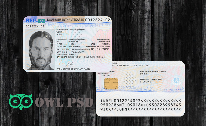Belgium Residence Permit Template 2021