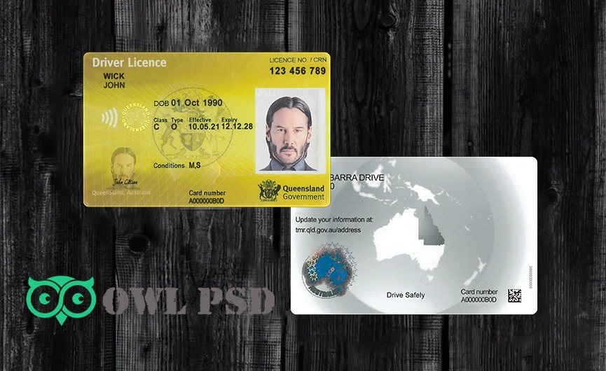 Australia (QLD) Driver License New Template