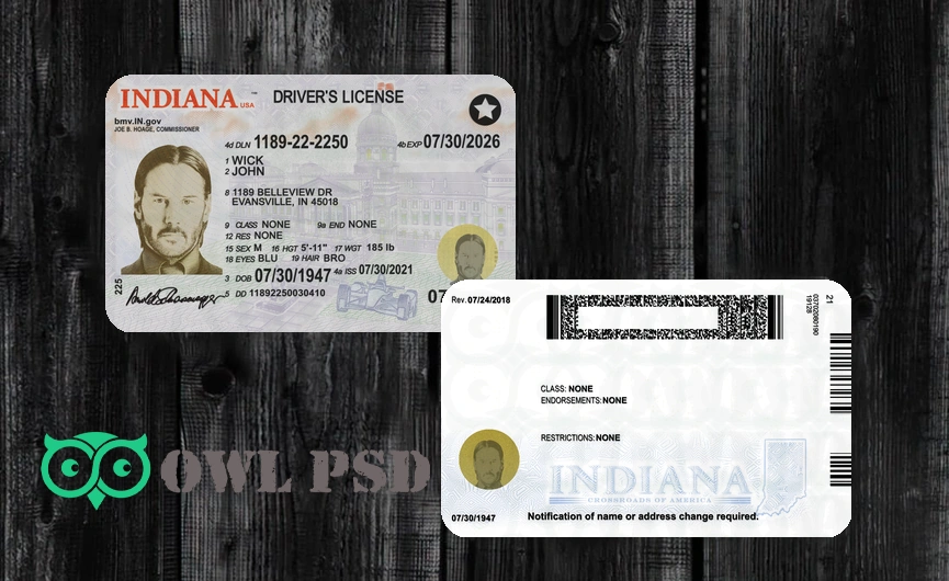 United States (INDIANA) Driver License