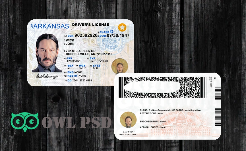 United States (Arkansas) Driver License 2018