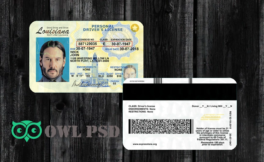 United States (LOUSIANA) Driver License